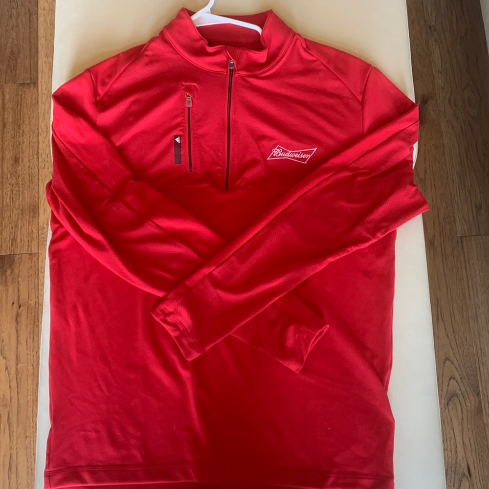 Budweiser/Adidas red pullover